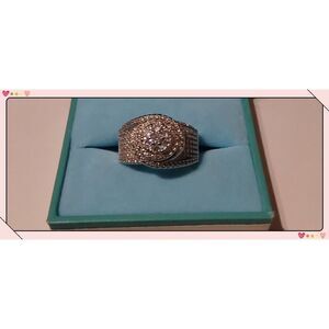 Gorgeous 3Ct. Round Cut Wrap Around Sim Diamond Cluster Cocktail Ring Sz 9